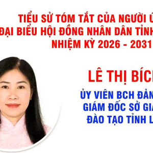 Tiểu sử tóm tắt của người ứng cử Đại biểu HĐND tỉnh Lâm Đồng nhiệm kỳ 2026 - 2031 của đồng chí Lê Thị Bích Liên, UVBCH Đảng bộ tỉnh, Giám đốc Sở GDĐT