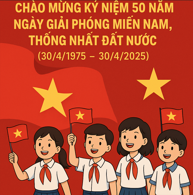 Thông báo học sinh mang theo cờ Tổ quốc trong buổi chào cờ ngày 28/4/2025
