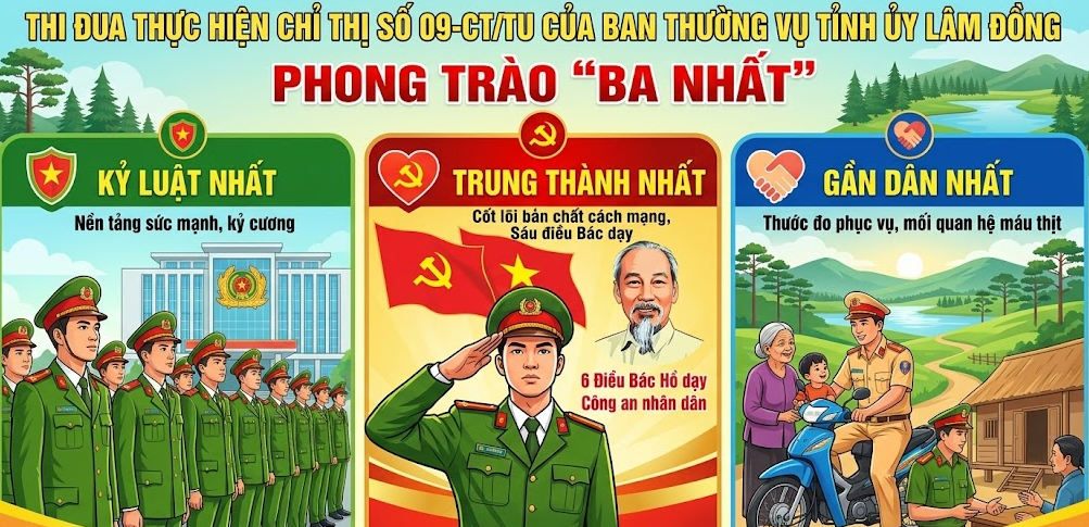 TÍCH CỰC HƯỞNG ỨNG PHONG TRÀO THI ĐUA "BA NHẤT" THEO CHỈ THỊ SỐ 09-CT/TU CỦA TỈNH ỦY LÂM ĐỒNG