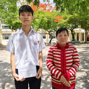 Khép lại hành trình đỡ đầu ý nghĩa, em Võ Minh Thành tự tin hoàn thành chương trình lớp 9
