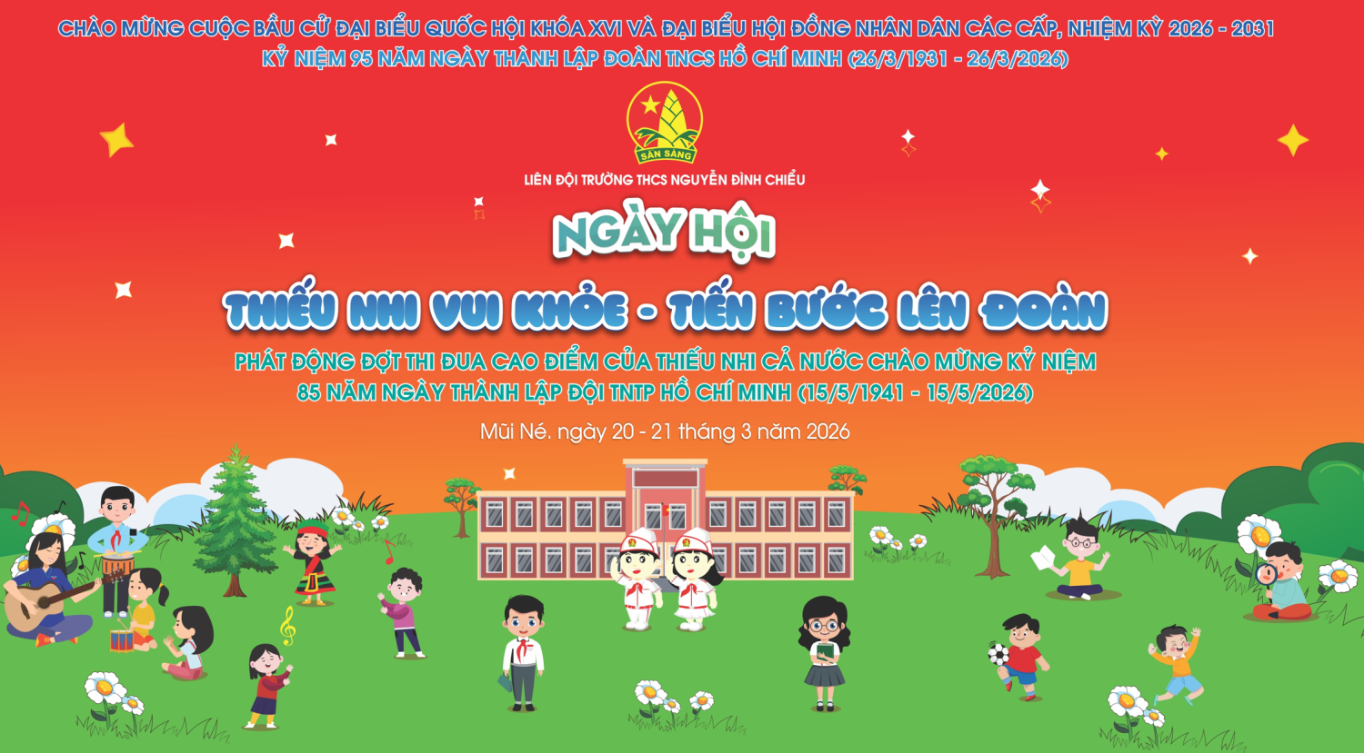 HỘI TRẠI "THIẾU NHI VUI KHỎE - TIẾN BƯỚC LÊN ĐOÀN" TRƯỜNG THCS NGUYỄN ĐÌNH CHIỂU